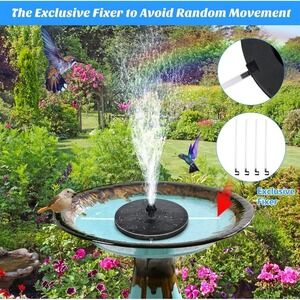 Vorosy 7V Solar Powered Water Fountain Pump‎ Submersible Outdoor Water Fountain